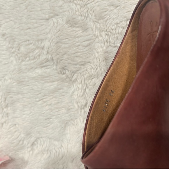 P. Monjo Chic Brown Leather Women's Slides Heels - Picture 7 of 9